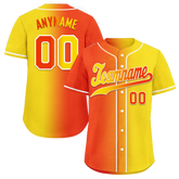 Custom Orange Yellow Gradient Fashion Personalized Authentic Baseball Jersey BSBJ01-D0a707e