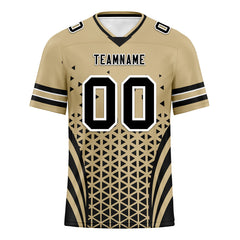 Custom Beige Black Louisiana Personalized Authentic Football Jersey FBJ02-D023033-19