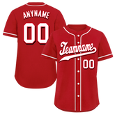 Custom Red Classic Style White Personalized Authentic Baseball Jersey BSBJ01-bd0fadf