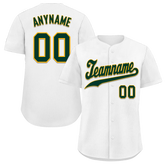 Custom White Classic Style Green Personalized Authentic Baseball Jersey BSBJ01-bd0fac0