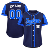 Custom Blue Raglan Sleeves Personalized Authentic Baseball Jersey BSBJ01-D017183