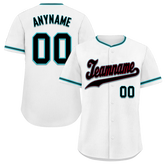 Custom White Classic Style Black Personalized Authentic Baseball Jersey BSBJ01-bd0faed