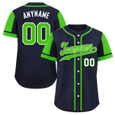 Custom Blue Green Raglan Sleeves Personalized Authentic Baseball Jersey BSBJ01-D017181