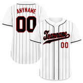 Custom White Stripe Fashion Personalized Authentic Baseball Jersey BSBJ01-D017224