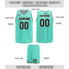 Custom Mint Green Gold Black Charlotte City Edition Personalized Reversible Basketball Set Sports Basketball Jersey BBJ01R-D0610-4-COOLMAX