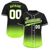 Custom Black Green Fade Fashion Personalized Authentic Baseball Jersey BSBJ01-D0a70e7