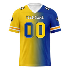 Custom Yellow Blue California Personalized Authentic Football Jersey FBJ02-D028017-8