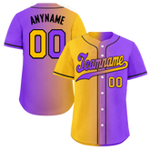 Custom Yellow Pink Gradient Fashion Personalized Authentic Baseball Jersey BSBJ01-D0a7a0a