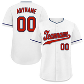Custom White Classic Style Red Personalized Authentic Baseball Jersey BSBJ01-bd0fab8