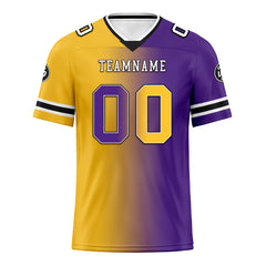 Custom Purple Yellow Minnesota Personalized Authentic Football Jersey FBJ02-D028017-9
