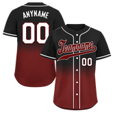 Custom Black Red Fade Fashion Personalized Authentic Baseball Jersey BSBJ01-D0a70f0