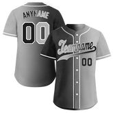 Custom Black Grey Gradient Fashion Personalized Authentic Baseball Jersey BSBJ01-D0a7a07