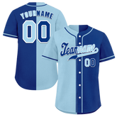 Custom Aqua Blue Gradient Fashion Blue Authentic Baseball Jersey