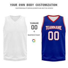 Custom Blue Red White City Edition Personalized Sports Uniform Authentic Basketball Jersey BBJ01-D06101-26