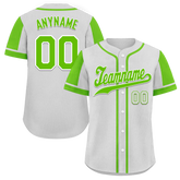 Custom Gray Green Raglan Sleeves Personalized Authentic Baseball Jersey BSBJ01-D017190