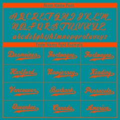 Custom Blue Orange Miami Jacket Bomber Full-Snap Varsity Letterman Personalized Jacket FZ005SX-D020290-24