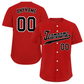 Custom Red Classic Style Black Personalized Authentic Baseball Jersey BSBJ01-bd0fa09