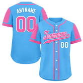 Custom Yellow Pink Raglan Sleeves Personalized Authentic Baseball Jersey BSBJ01-D017200