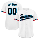 Custom White Classic Style Black Personalized Authentic Baseball Jersey BSBJ01-bd0face