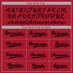Custom Red Gray Atlanta Jacket Bomber Full-Snap Varsity Letterman Personalized Jacket FZ005SX-D020290-3