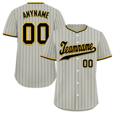 Custom Grey Classic Style Black Personalized Authentic Baseball Jersey BSBJ01-bd0faef