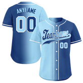 Custom Blue Gradient Fashion Personalized Authentic Baseball Jersey BSBJ01-D0a7078