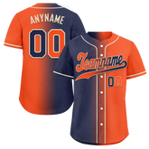 Custom Blue Orange Gradient Fashion Personalized Authentic Baseball Jersey BSBJ01-D0a7089