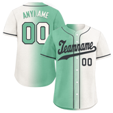 Custom Green White Gradient Fashion Personalized Authentic Baseball Jersey BSBJ01-D0a708a