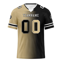 Custom Black Yellow Louisiana Personalized Authentic Football Jersey FBJ02-D028017-10