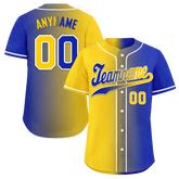 Custom Yellow Blue Gradient Fashion Personalized Authentic Baseball Jersey BSBJ01-D0a7098