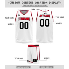 Custom Red White Black Houston City Edition Personalized Reversible Basketball Set Sports Basketball Jersey BBJ01R-D0610-11-COOLMAX