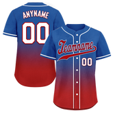 Custom Blue Red Fade Fashion Personalized Authentic Baseball Jersey BSBJ01-D0a70bd