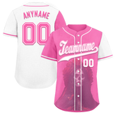 Custom Pink White Skull Fashion Personalized Authentic Baseball Jersey BSBJ01-D017151