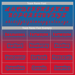 Custom Blue Red Fade Fashion Jacket Bomber Full-Snap Varsity Letterman Personalized Jacket FZ005-D020229-11