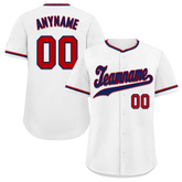 Custom White Classic Style Blue Personalized Authentic Baseball Jersey BSBJ01-bd0fac9