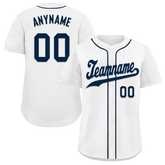 Custom White Classic Style Black Personalized Authentic Baseball Jersey BSBJ01-bd0faad
