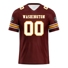 Custom Red Washington Personalized Authentic Football Jersey FBJ02-D020256-16