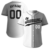 Custom White Grey Gradient Fashion Personalized Authentic Baseball Jersey BSBJ01-D0a7aaf