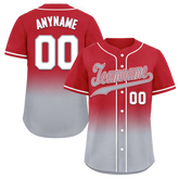 Custom Red Grey Fade Fashion Personalized Authentic Baseball Jersey BSBJ01-D0a70bb