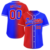 Custom Red Blue Gradient Fashion Personalized Authentic Baseball Jersey BSBJ01-D0a707b