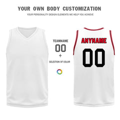 Custom Red White Black Houston City Edition Personalized Reversible Basketball Set Sports Basketball Jersey BBJ01R-D0610-11-COOLMAX