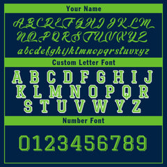 Custom Blue Green Seattle Jacket Bomber Full-Snap Varsity Letterman Personalized Jacket FZ005SX-D020290-27