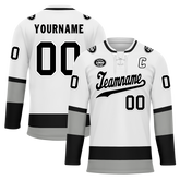 Custom White Grey Personalized Hockey Jersey HCKJ01-D0a70e7