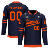 Custom Blue Orange Personalized Hockey Jersey HCKJ01-D0a70c8