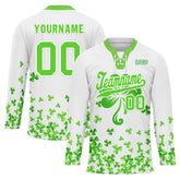 Custom Four-leaf clover Personalized Hockey Jersey HCKJ01-E0615-4
