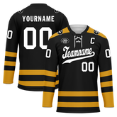 Custom Black Yellow Personalized Hockey Jersey HCKJ01-D0a70ee