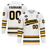 Custom White Yellow Personalized Hockey Jersey HCKJ01-D0a70ef