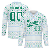 Custom Four-leaf clover Personalized Hockey Jersey HCKJ01-E0615-7