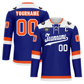 Custom Blue Orange Personalized Hockey Jersey HCKJ01-D0a700f