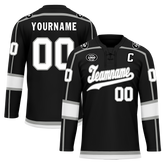 Custom Black White Personalized Hockey Jersey HCKJ01-D0a70e8